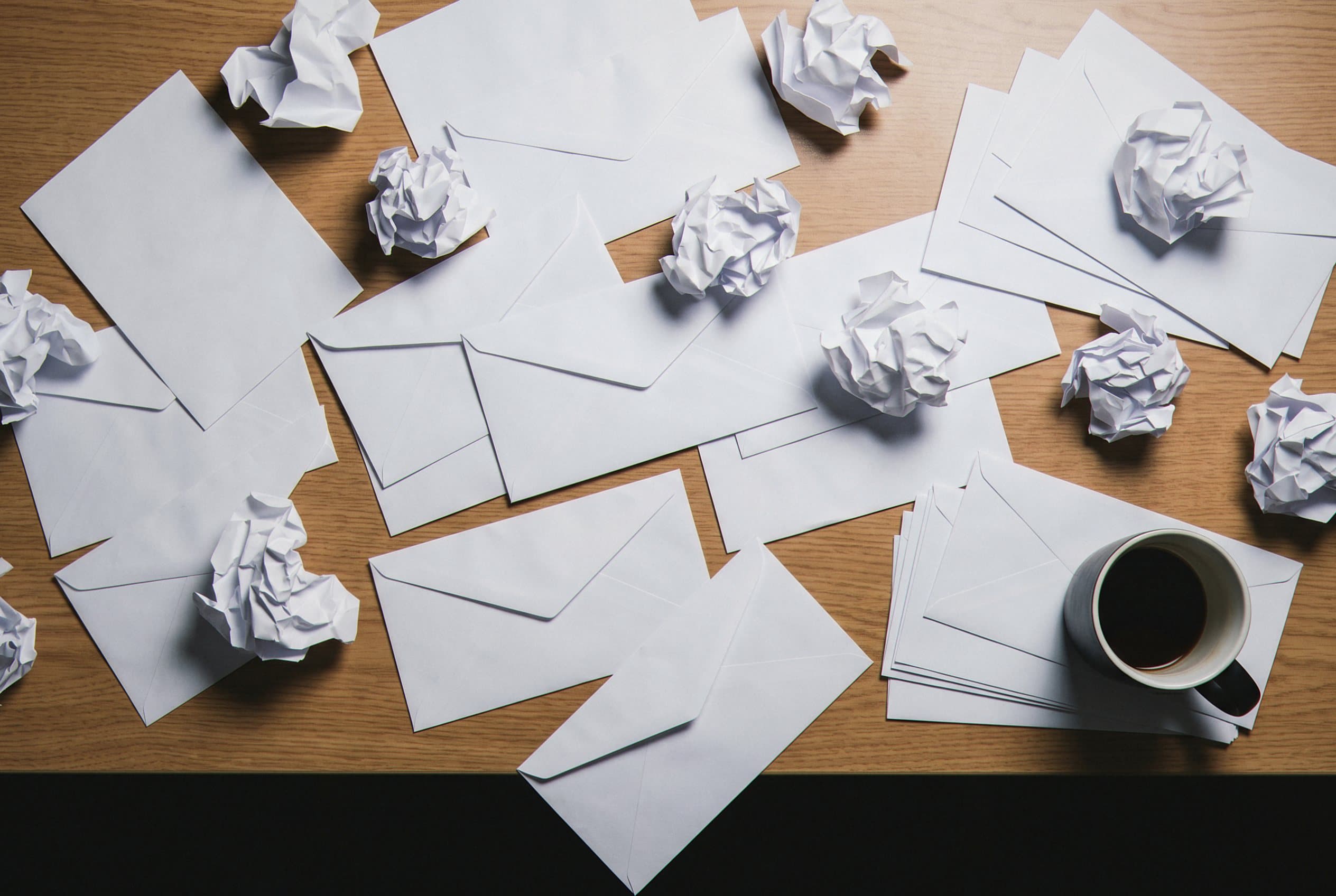 Chaotic pile of paperwork and documents