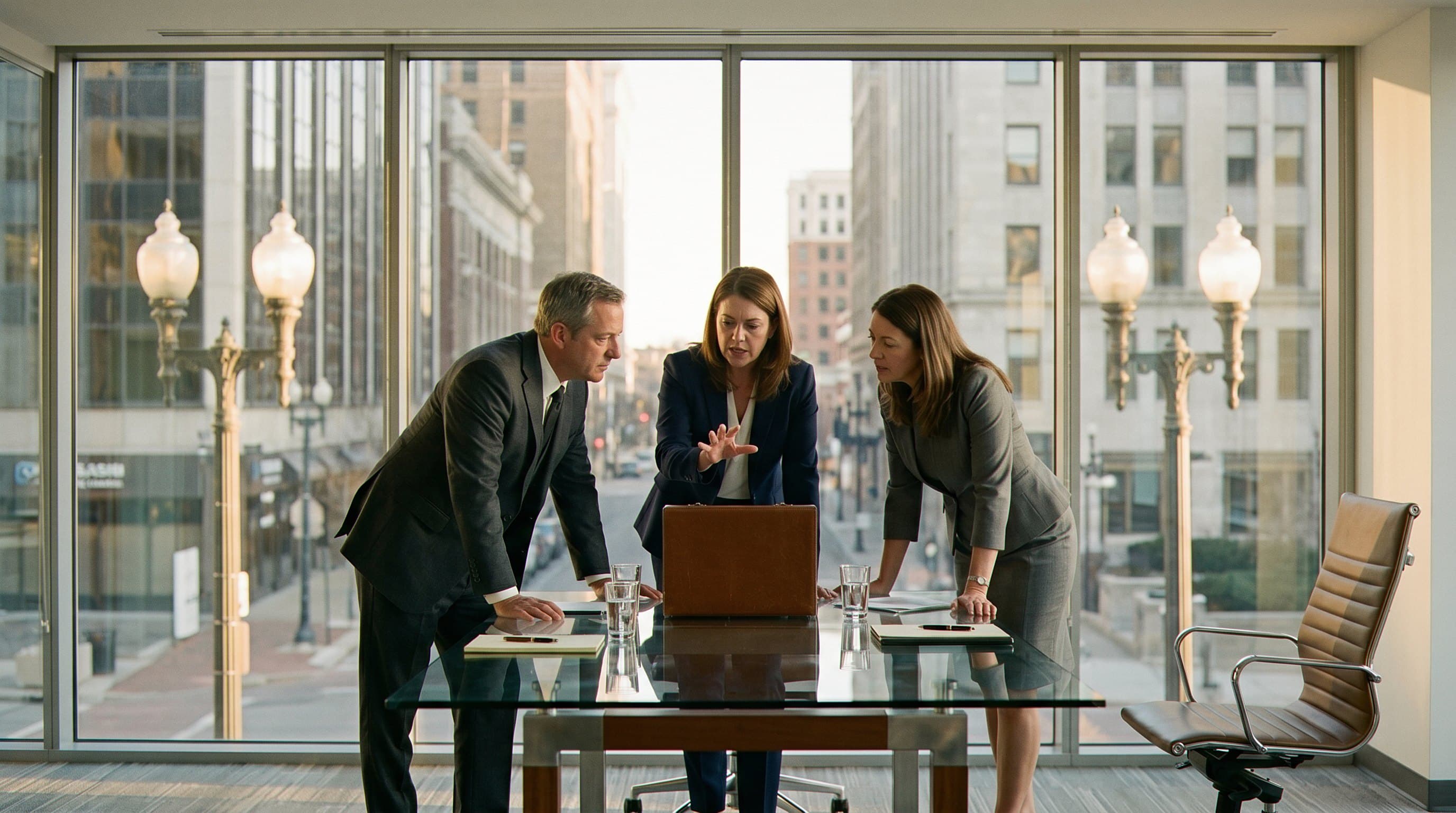 Legal team in conference room