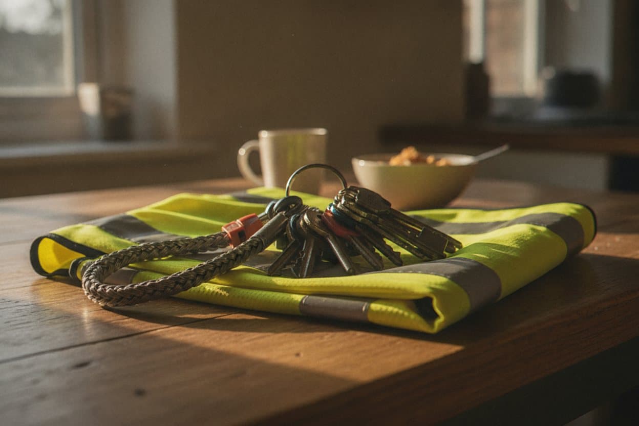 Keys to truck on table