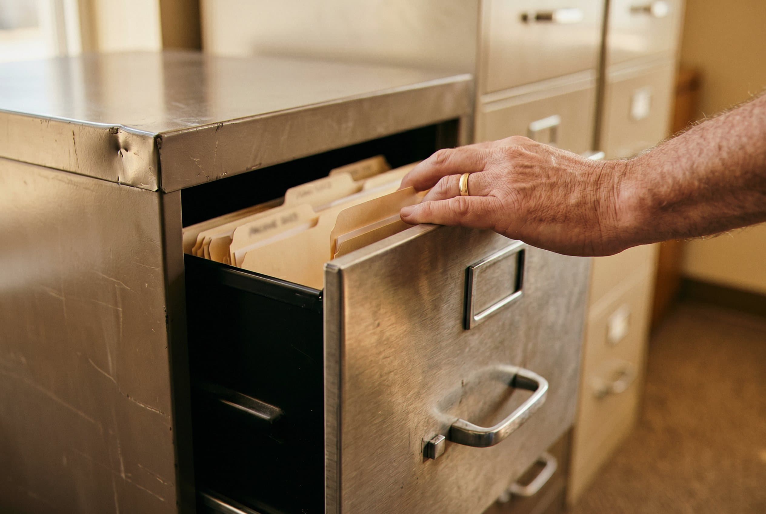File drawer closing after expungement