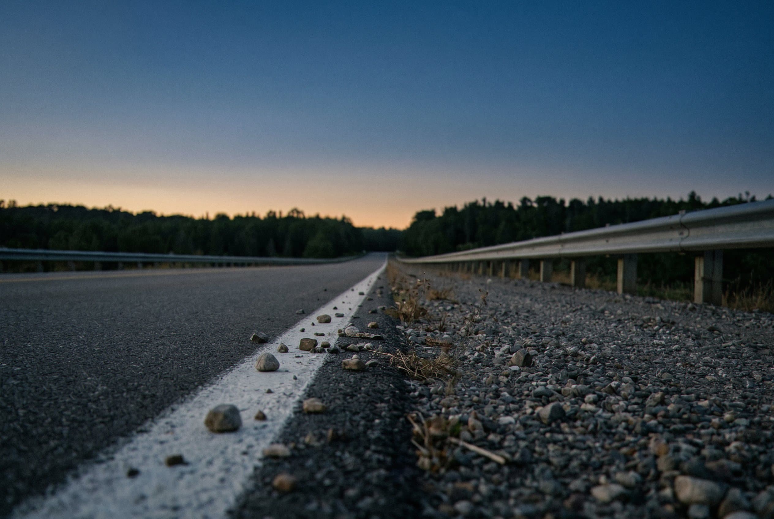 Roadside field sobriety test scene
